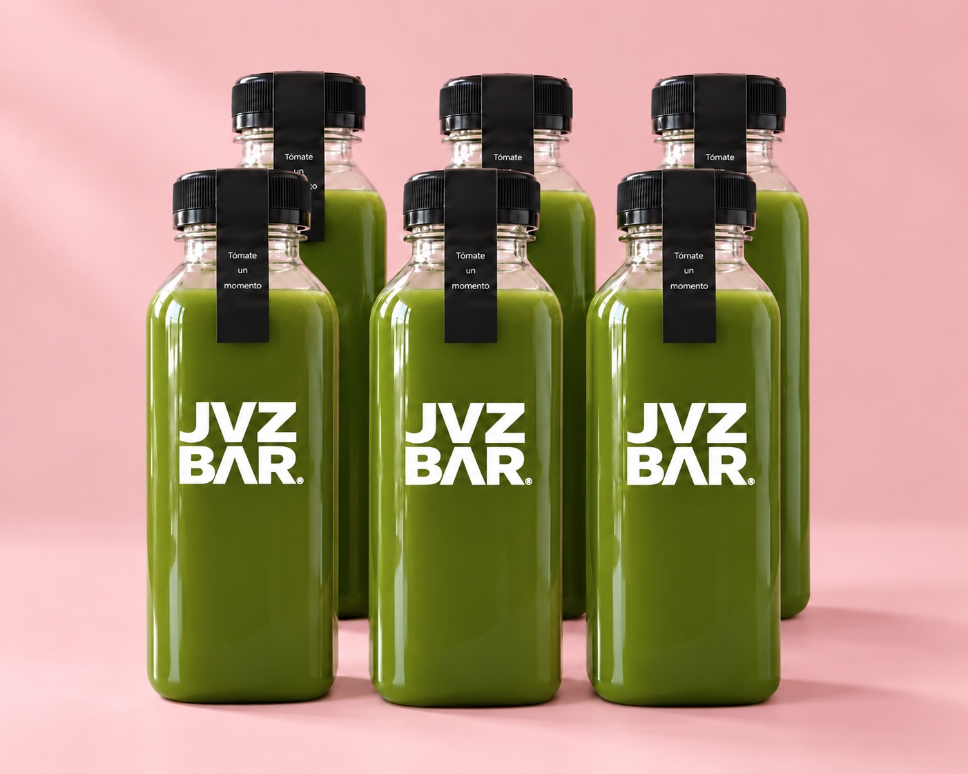 Seis botellas de GREEN JVZBAR, de 450 ml cada una