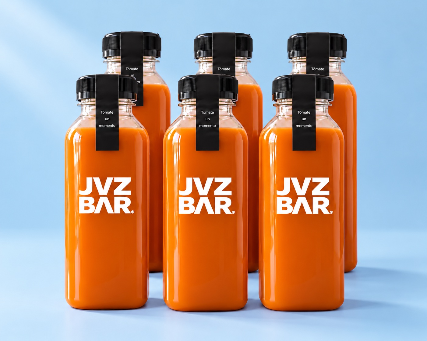 Seis botellas de ROOT JVZBAR, de 450 ml cada una
